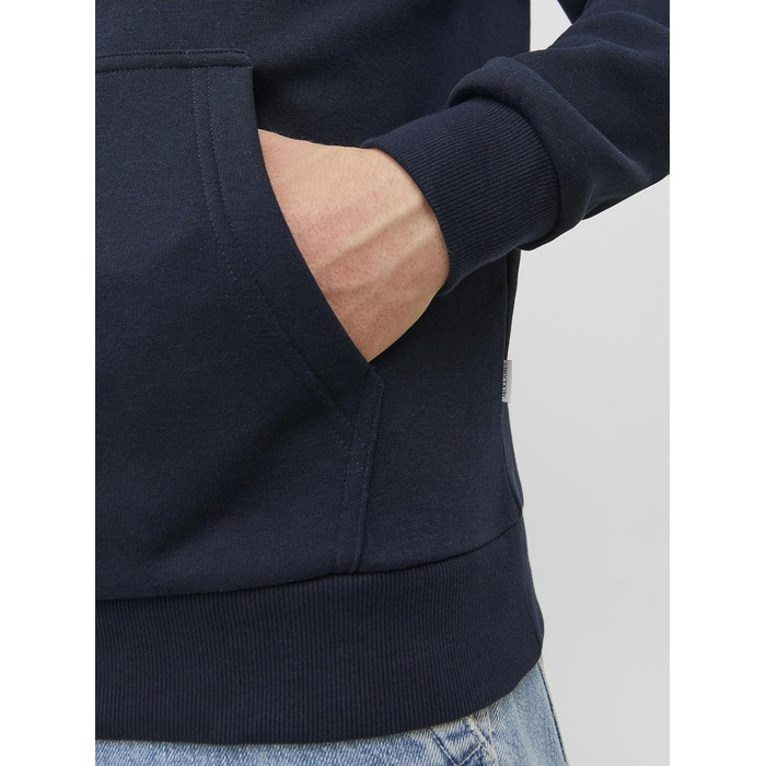 Чоловічий худі Jack & Jones однотонний з капюшоном, колір Navy Blazer