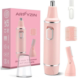 Триммер для носа Areyzin для жінок, 2025 року випуску, рожевий, водонепроникний IPX7