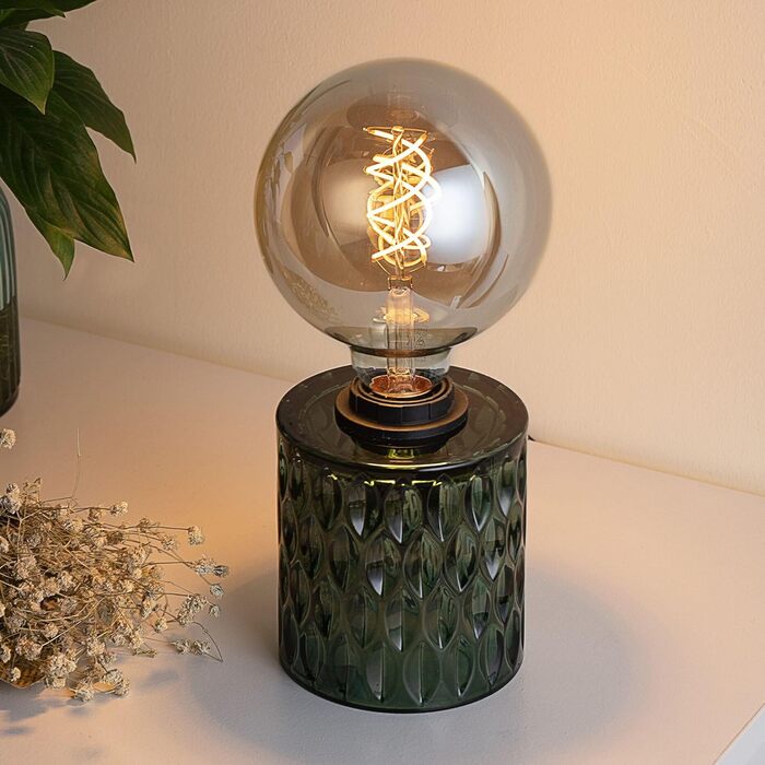Торшер Pauleen 48023 Crystal Magic: стильна настільна лампа з кришталевими елементами, 230V, E27, зелений, без лампочки