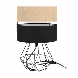 Настільна нічна лампа з абажуром у стилі бохо, джут, 20 см, цоколь E27, LED