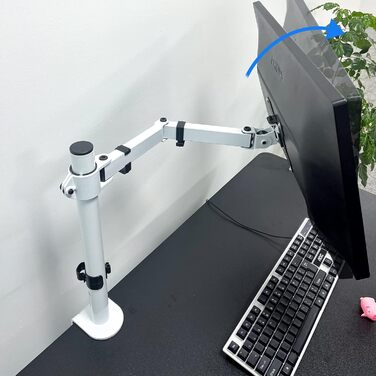 Кронштейн для монітора suptek для LCD LED екранів 13-27 дюймів, регульований за висотою настільний тримач, VESA 75/100, до 10 кг, білий (Large)