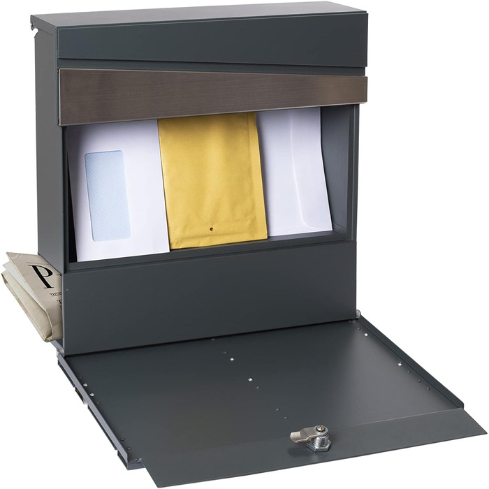 Поштовий ящик ARREGUI Armor E6905 антрацит з газетницею, сталь, розмір M (DIN A4)