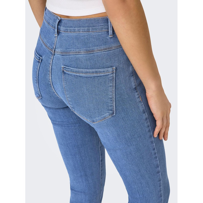 Джинси жіночі ONLY Skinny DNM NOOS, блакитні, розмір XL/34L, середній блакитний денім, базовий стиль, стрітвір