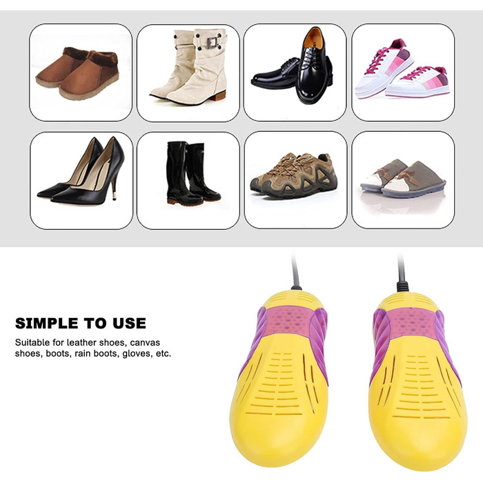 Електрична сушарка для взуття: компактна, портативна, для дому та подорожей, підходить для всіх типів взуття