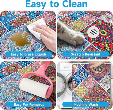 Водонепроникний коврик для собак, ковдра для лежанки, захист меблів, 178 x 76 см (Блискучий медальйон)
