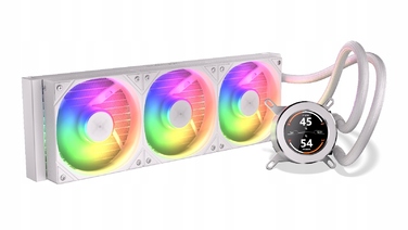 Рідинне охолодження AIO KRUX HydroGlance 360 ARGB LCD White, LCD-дисплей