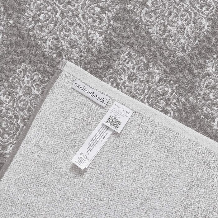 Набір махрових рушників Jacquard від Modern Threads Amrapur Overseas Artesia, двосторонні, 6 шт., колір шавлія/сірий