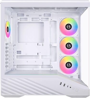 Корпус для ПК Lian Li Vector V100 – ATX Midi Tower з Tempered Glass, RGB-підсвічуванням, 4x 120мм вентилятори, підтримка радіатора 360мм, GPU до 415мм, Back Connect, білий