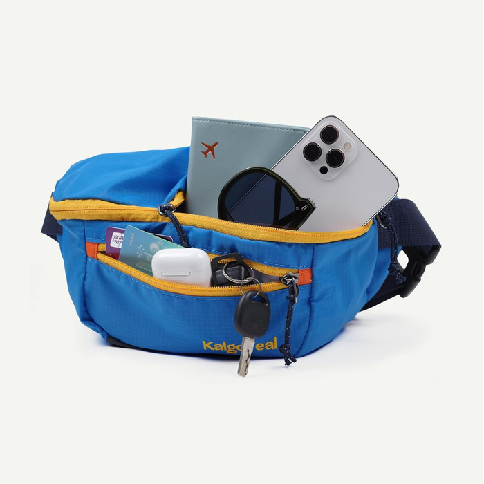 Легка туристична поясна сумка на 2.5L, водонепроникна, для жінок та чоловіків (різдвяна колекція), колір: Горизонт Блакитний