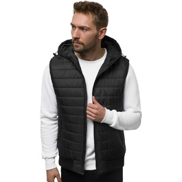 Чоловіча степкова жилетка OZONEE з капюшоном, чорна, розмір XXL | OZONEE JS/MY88
