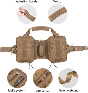 Рюкзак для собак Exceent Eite Spanker – зручний та місткий для подорожей, кемпінгу та прогулянок. Оливковий колір, розмір M, з двома бічними кишенями.