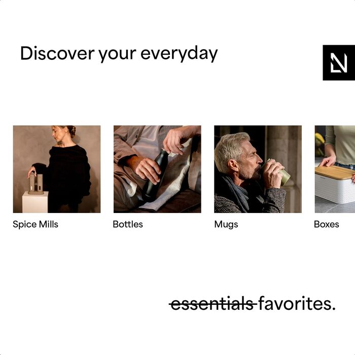 Термокружка для кави та чаю LARS NYSØM | 380 мл, з Tritan кришкою та петлею | Зі сталі, з ізоляцією, витокозахисна, Taupe Brown