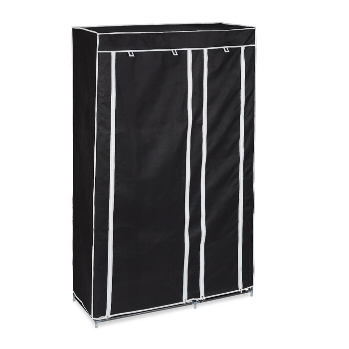 Large Fabric Storage Closet with Hanging Rod