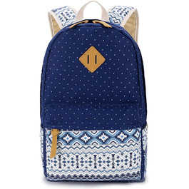 Стильний жіночий/дівочий рюкзак з канвасу з принтом у смужку. Ідеальний для школи, університету, підліткам та дорослим. (Блакитний)