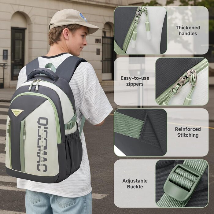 Шкільний рюкзак для підлітків (унісекс), 5-10 клас, 20L. Водовідштовхуючий, для ноутбука 15.6