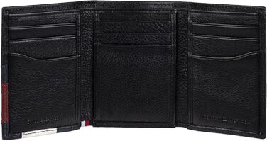 Чоловічий гаманець Tommy Hilfiger чорного кольору з вишитою емблемою та захистом RFID