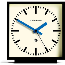 NEWGATE® Amp Silent Sweep Mantle Clock – 'No Tick' – a Modern Mantle Clock – Clocks for Living Rooms – Office Clock – Desk Clock – Mantle Clocks – Station Dial (Blue)