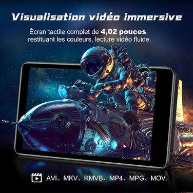 MP3 плеєр 160GB з Bluetooth, Wi-Fi, Android 13.0 та Spotify - чорний