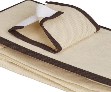 Органайзер для шафи Relaxdays з тканини, 6 відділень, 2 шухляди, 82x30x14,5 см, антрацит, флізелін