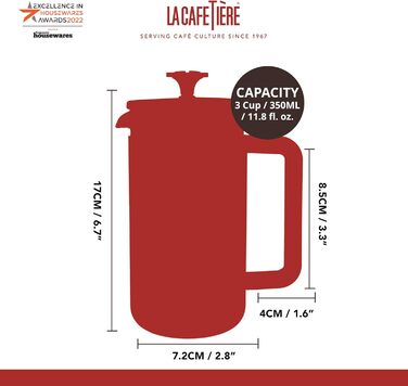 Френч-прес La Cafetière Pisa з нержавіючої сталі, 3 чашки, зелений, у подарунковій коробці (срібло)