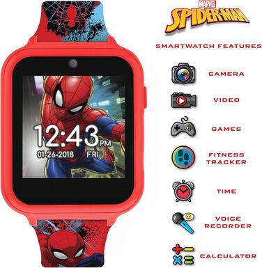 Дитячий годинник Spiderman SPD4588: цифровий дисплей, силіконовий ремінець