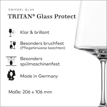 Zwiesel Glas Gin Tonic Glass Echo (4-piece Set), rounded highball glasses for Gin Tonic, dishwasher-safe Tritan crystal glasses, Made in Germany (Art. No. 123385)