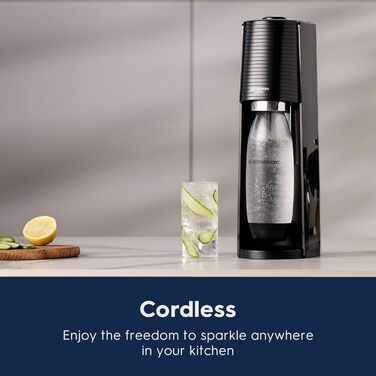 SodaStream Terra - Газовий напій SodaStream, чорний колір, з CO2 балончиком та пляшкою DWS