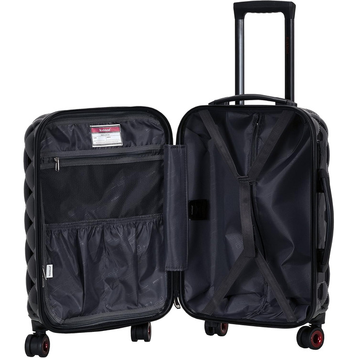 Набір валіз Rockland Quilt Hardside, розширюваний, 3 шт (20/24/28 дюймів), чорний