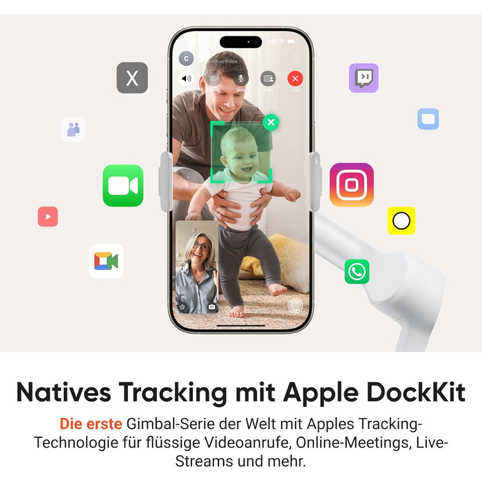 Insta360 Flow 2 Pro Creator Bundle Gray: Стабілізатор для смартфона з Apple DockKit, 360° трекінг, інтегроване статіво/селфі-стік, мобілізатор для влогів та подорожей