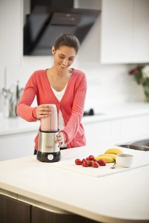 Russell Hobbs Mixer [Multi-function Stand Mixer] NutriBoost (includes 5 BPA-free and dishwasher-safe containers + lids, 22,000 RPM, 0.9 HP motor) electric, smoothie maker 23180-56 Single