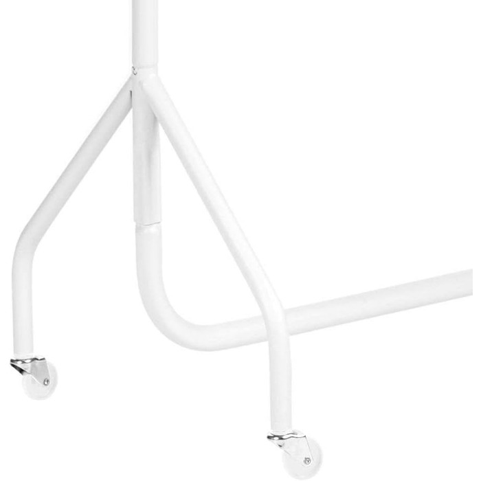 The Shopfitting Shop Clothes Rack 1.83 m long x 1.54 m high, robust, 32-mm steel pipe, White
