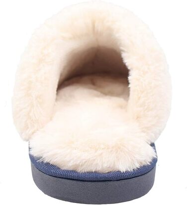 Тапочки зимові теплі плюшеві для дому, антиковзаючі, з штучного хутра, для жінок та чоловіків (40/41 EU, блакитні)