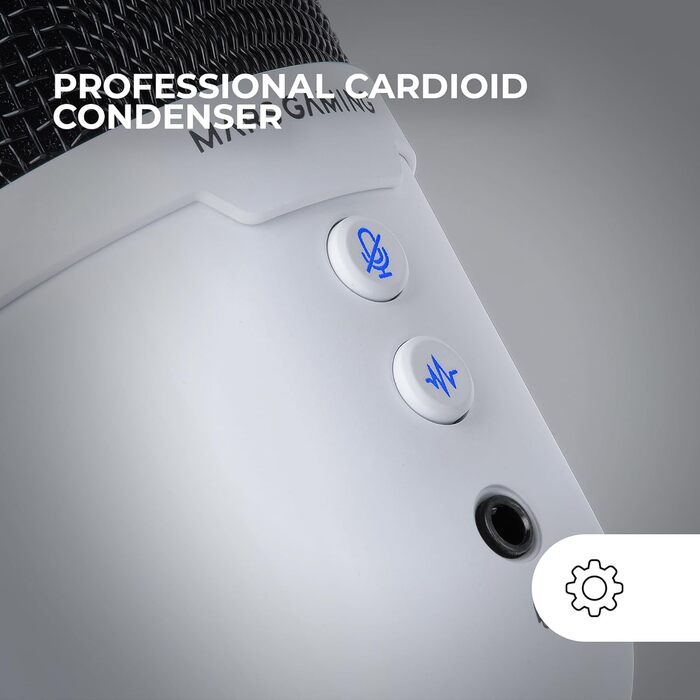 Мікрофон Mars Gaming MMIC-XT: Професійний студійний мікрофон з кулястим направленням, 192kHz, 24-bit, з поп-фільтром та антишоковим кріпленням