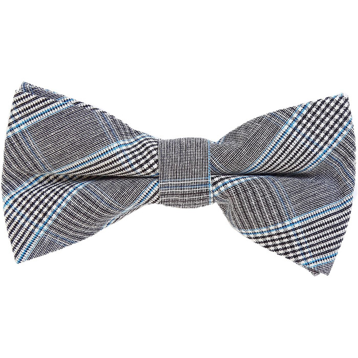 Метелик чоловічий DonDon Tweed 12x6 см з хустинкою 23x23 см, бавовна, сіро-блакитна клітинка