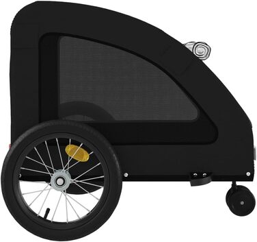 Фургон для собак VidaXL - чорний, 30 кг, Oxford-Gewebe, з прапором та відбивачами