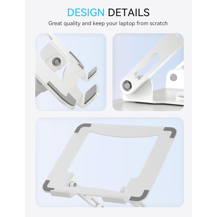 Підставка для ноутбука Soundance: регульована висота, 360° обертання, для екранів 10-15.6 дюймів, чорна