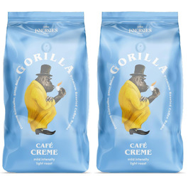 Кава в зернах Joerges Gorilla Café Creme, класична, 1 кг (набір 2 упаковки)