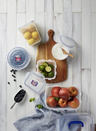 Lock & Lock HPL823 Food Storage Container, Square, 870 ml, 6 Pieces