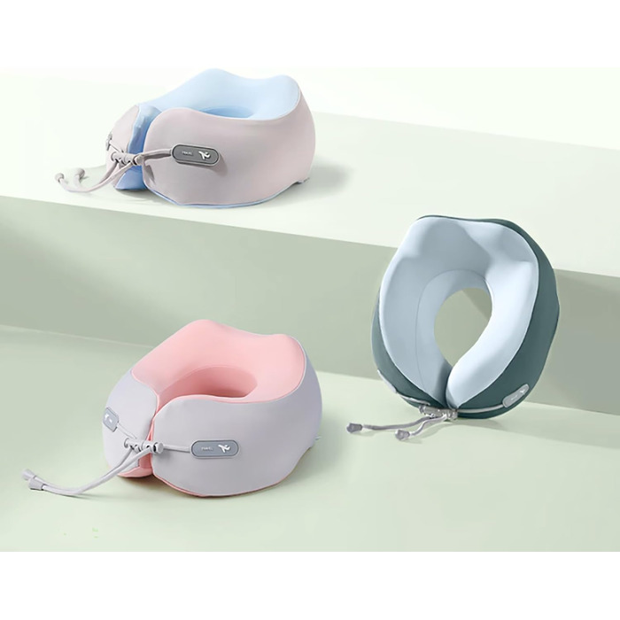 Подушка для шиї Rose з Memory Foam: зручна підтримка голови та шиї для подорожей (літак, авто, поїзд, офіс)