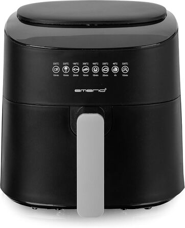 Цифрова аерофритюрниця Emerio 4.5 л, без олії, 8 програм, 1300 Вт, BPA Free, швидкий нагрів