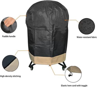 Чохол для гриля Kamado Onlyfire, сумісний з Big Green Egg Large, Kamado Joe Classic, Stand Alone, Grill Dome Large, Pit Boss K22, Louisiana K22
