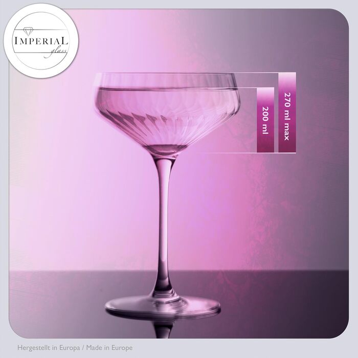 Набір келихів для білого вина 'London' 460 мл, 6 шт. з кристалічного скла. Келихи для Різлінг, коктейлі.