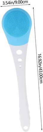 Minkissy 1-Piece Bath Brush Body Cleaning Brush Rotating Exfoliating Brush Facial Washing Brush Massage Brush Electric Shower Brush Massage Brush for the Back Bath Accessories Abs Blue (43X9X3CM)