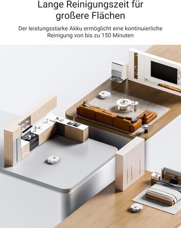 Робот-пилосос Eureka J12 Ultra з функцією миття, самостійне порожнення, прання та сушка, потужність 5000Pa, обертова функція миття, Dual-LiDAR навігація, 3D уникнення перешкод