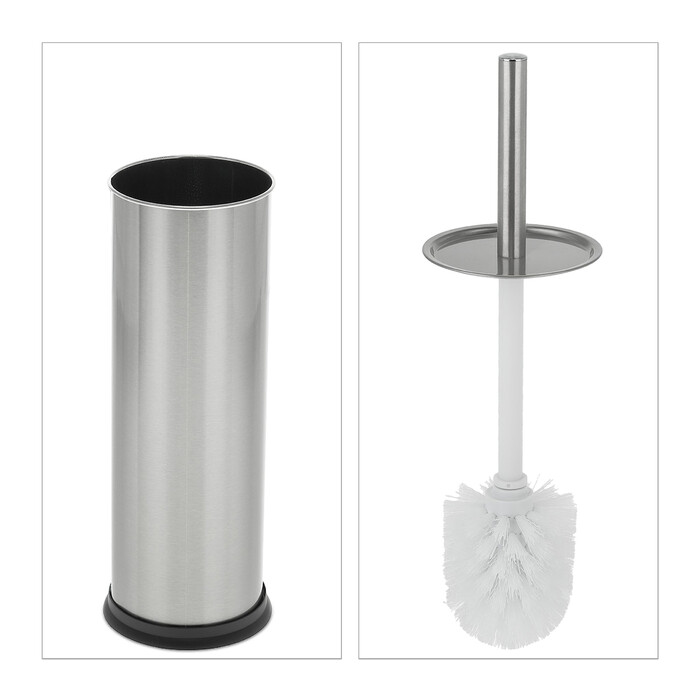 Relaxdays 3-Piece Bathroom Set Stainless Steel