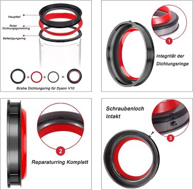 Електричний насадка для миття підлоги Dyson V12 Detect Slim / V10 Slim, з вологою тканиною та знімним баком для води, 6 змінних моп та контейнер для пилу (V10)