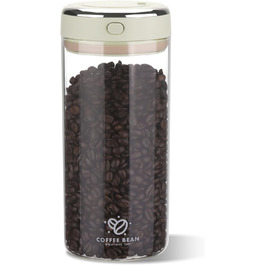 Герметичний контейнер для кави з нержавіючої сталі, 1.7L, з клапаном та індикатором дати, прозорий, для кавових зерен, горіхів, какао, чаю. HK006-01