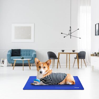 Кühlmatte Nobleza - Самостійно охолоджуючий килимок для собак, котів, цуценят. Розмір 65x50 см, блакитний.