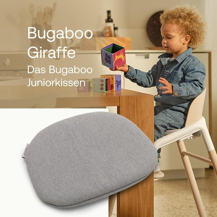 Bugaboo Giraffe подушка для стільчика, м'яка сіра подушка з міцної тканини для дитячого стільчика, для дітей, що ростуть