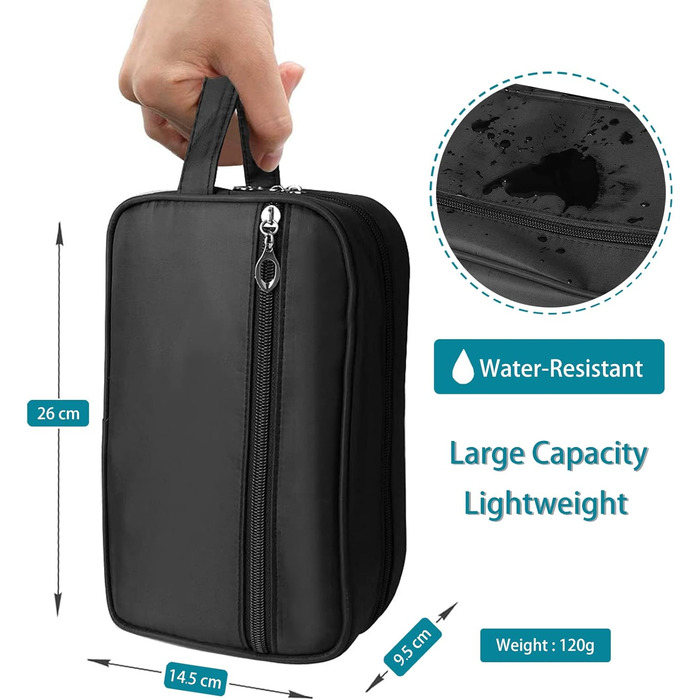 Чоловічий туалетний набір FITDON, водонепроникна сумка для туалетних речей, валіза, чорна
